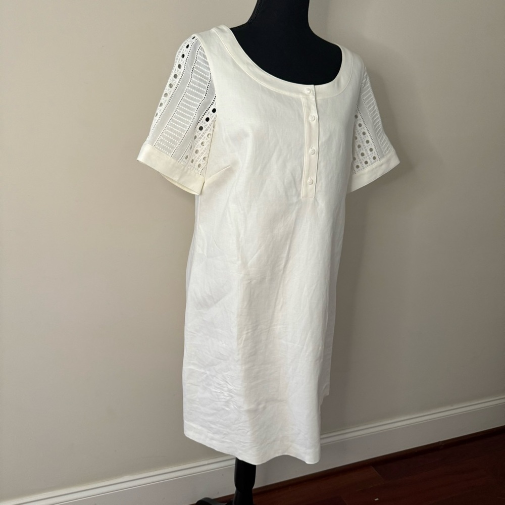 NWT Vineyard Vines White Eyelet City Shift Dress - Picture 3 of 12